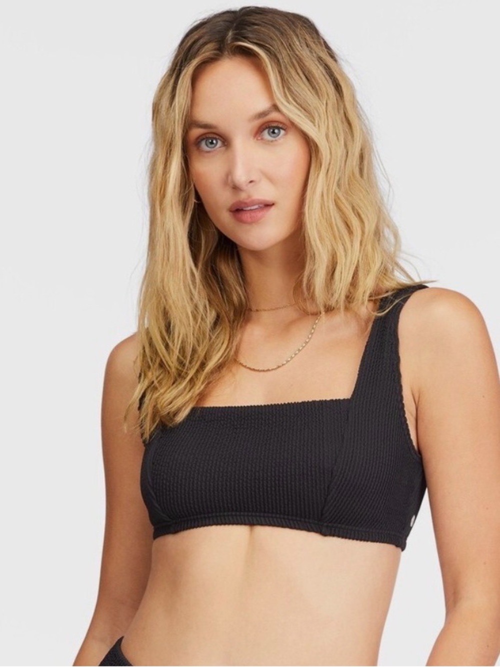 NWOT⭐️Billabong Black Square-Neck Bikini Top